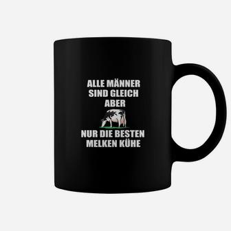 Schwarzes Tassen Beste Männer Melken Kühe, Lustiges Bauer Tassen - Seseable