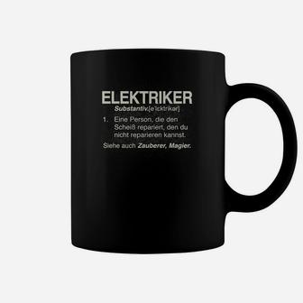 Schwarzes Tassen Elektriker-Definition, Lustige Berufs-Kleidung - Seseable