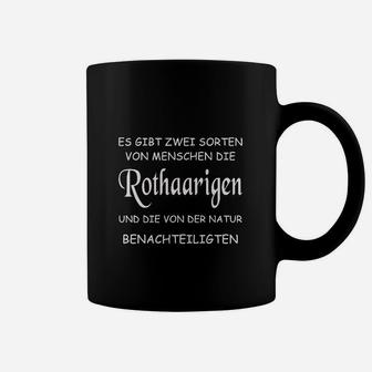 Schwarzes Tassen mit Rothaarige-Spruch, Lustiges Design für Humorvolle - Seseable