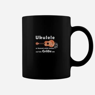 Schwarzes Ukulele Tassen mit Spruch, Ideal für Musikfans - Seseable