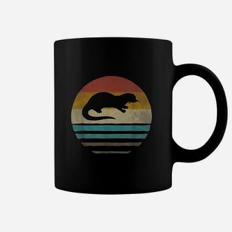 Sea Otter Retro Vintage 60s 70s Silhouette Distressed Gift Coffee Mug