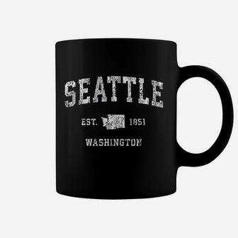 Seattle Washington Wa Vintage Athletic Sports Design Coffee Mug - Seseable