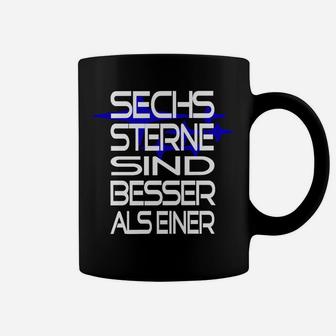 Sechs Sterne Schwarzes Tassen, Grafik Tee mit Spruch - Seseable