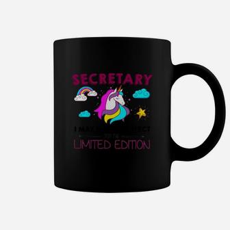 Secretary I May Not Be Perfect But I Am Unique Funny Unicorn Job Title Coffee Mug - Seseable