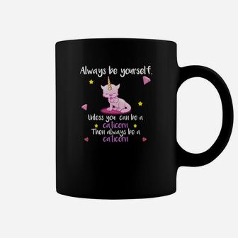Sei Immer Selbst Caticorn Tassen, Einhorn Katze Süßes Design - Seseable