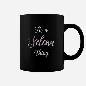 Selena Name Personalized Women Cute Pink Girl Custom Gift Coffee Mug - Seseable