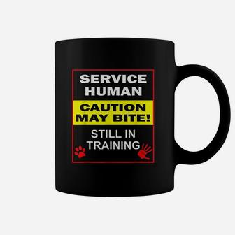 Service Dog In Training Funny Human Training Dog Walker Gift Coffee Mug - Seseable