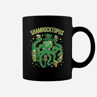 Shamrocktopus St Patricks Day Men Octopus Leprechaun Beer Coffee Mug - Seseable