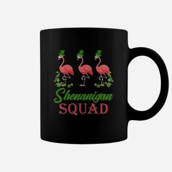 Shenanigan Squad Flamingo Leprechaun Hat St Patricks Day Coffee Mug - Seseable