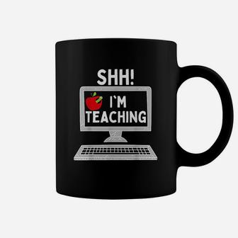 Shh I Am Teaching Cute Funny Teacher Back To School Coffee Mug - Seseable