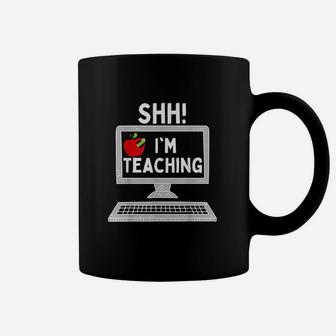 Shh Im Teaching Cute Funny Teacher Back To School Coffee Mug - Seseable