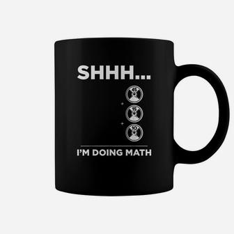 Shhh I Am Doing Math Gym Fitness Math Funny Weightlifting Coffee Mug - Seseable