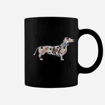 Short An Sassy Cute Flower Dachshund Weiner Dog Coffee Mug - Seseable