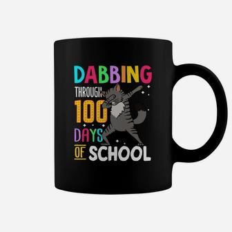Siberian Dabbing Through 100 Days Of School Colorful Cat Lovers Funny Student Coffee Mug - Seseable