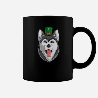 Siberian Husky Dog St Patricks Day Leprechaun Gift Coffee Mug - Seseable