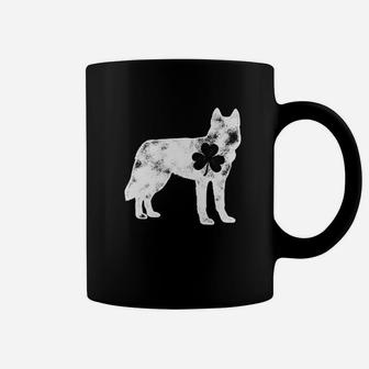 Siberian Husky St Patricks Day Men Dog Shamrock Gift Coffee Mug - Seseable
