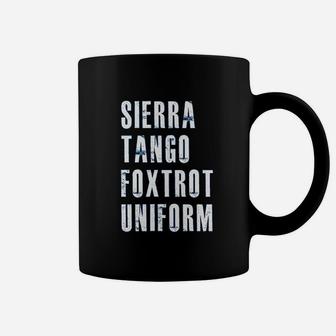 Sierra Tango Foxtrot Uniform Stfu Military Phonetic Humor Coffee Mug | Seseable UK