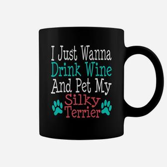 Silky Terrier Dog Mom Dad Funny Wine Lover Gift Coffee Mug