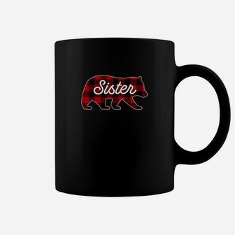 Sister Bear Red Buffalo Plaid Matching Family Pjs Coffee Mug - Seseable