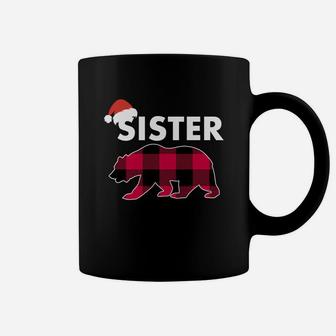 Sister Christmas Bear Plaid Matching Family Christmas Pajama Coffee Mug - Seseable