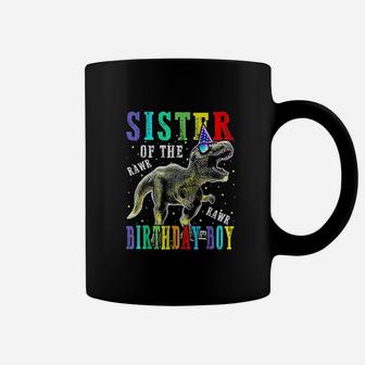 Sister Dinosaur Funny Cute Birthday Boy Family Coffee Mug - Seseable