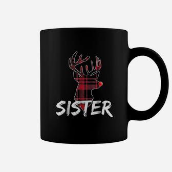Sister Family Matching Pajama Christmas Red Nose Deer Coffee Mug - Seseable