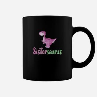 Sistersaurus Cute Sis Or Sister Dino Watercolor Coffee Mug - Seseable