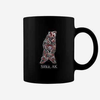 Sitka Alaska Native American Indian Brown Grizzly Bear Gift Coffee Mug - Seseable