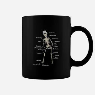 Skeleton With Human Bones Name For Physical Therapist Gift Coffee Mug - Seseable