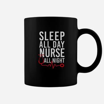 Sleep All Day Nurse All Night Coffee Mug - Seseable