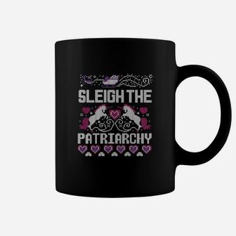 Sleigh The Patriarchy Unicorn Christmas Coffee Mug | Seseable CA