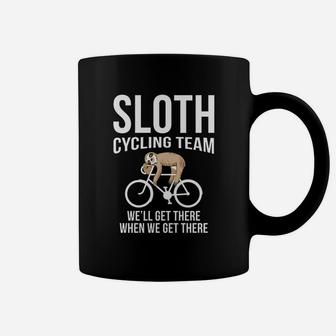 Sloth Cycling Team Shirt Best Funny Sloth On Bike T-shirt Coffee Mug - Seseable