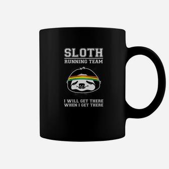 Sloth Running Team Runners Marathon Bikers Christmas Coffee Mug - Seseable