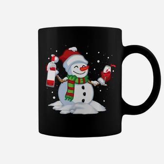 Snowman With Wine Christmas Xmas Wine Drinking Coffee Mug - Seseable