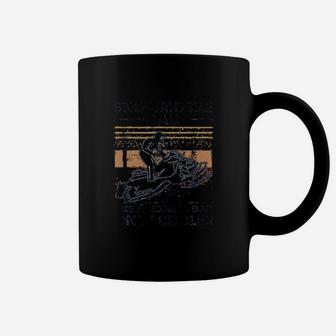 Snowmobile Dad Like A Normal Dad Only Cooler Vintage Coffee Mug - Seseable