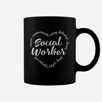 Social Worker Heart Social Work Graphic Gift Coffee Mug - Seseable