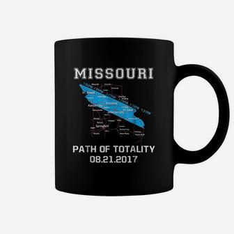 Solar Eclipse Missouri Road Map Path Of Totality Coffee Mug - Seseable