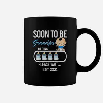 Soon To Be Grandpa Est 2021 Gift Funny Daddy Dad Coffee Mug - Seseable