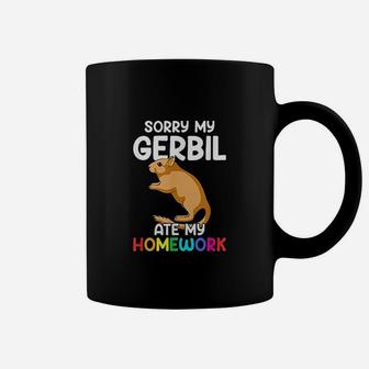 Sorry My Gerbil Ate My Homework Funny Gerbil Coffee Mug - Seseable