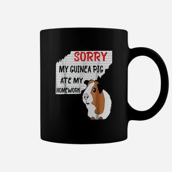 Sorry My Guinea Pig Ate My Homework Excuses Funny Coffee Mug - Seseable