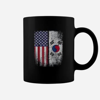 South Korean American Flag Korea Usa America Gift Coffee Mug - Seseable