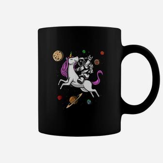 Space Astronaut Riding Unicorn Cosmic Funny Coffee Mug - Seseable