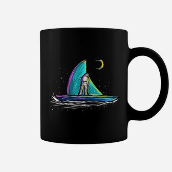 Space Astronaut Sail Boat Gift For Skipper Sailing Captain Coffee Mug - Seseable