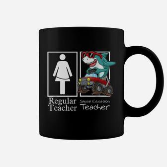 Sped Special Education Funny Shark Teacher Coffee Mug - Seseable