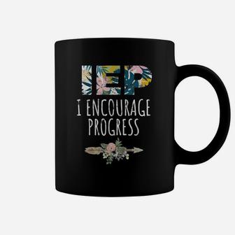 Sped Special Education I Encourage Progress Floral Coffee Mug - Seseable