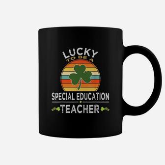 Sped Special Education Lucky To Be A Teacher Vintage Coffee Mug - Seseable