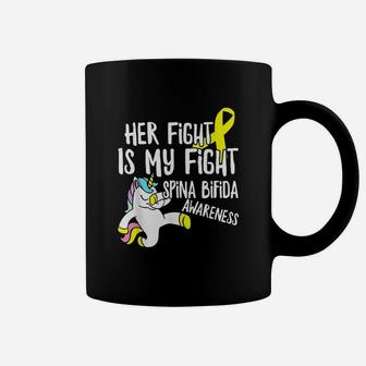 Spina Bifida Awareness Unicorn Split Spine Yellow Mom Fight Coffee Mug - Seseable