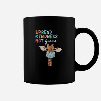 Spread Kindness Not Germs Funny Cute Giraffe Lover Animal Coffee Mug - Seseable