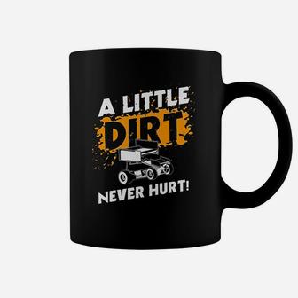Sprint Car Racing A Little Dirt Never Hurt Coffee Mug - Seseable