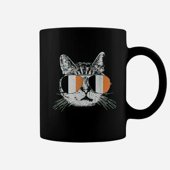St Patricks Day Cat Irish Flag Cattys Catricks Coffee Mug - Seseable